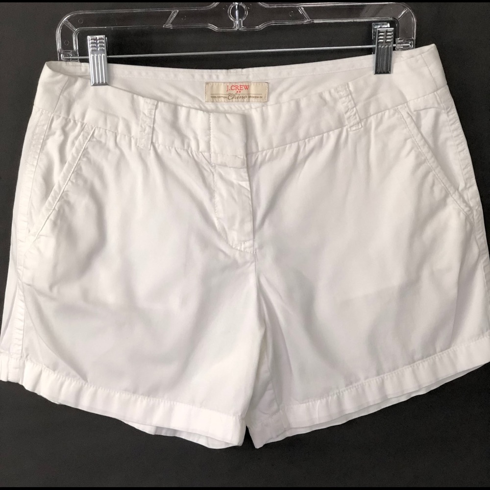 J Crew Chino Shorts white size 6